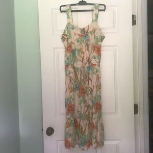 Linen Summer Dress with Floral Print